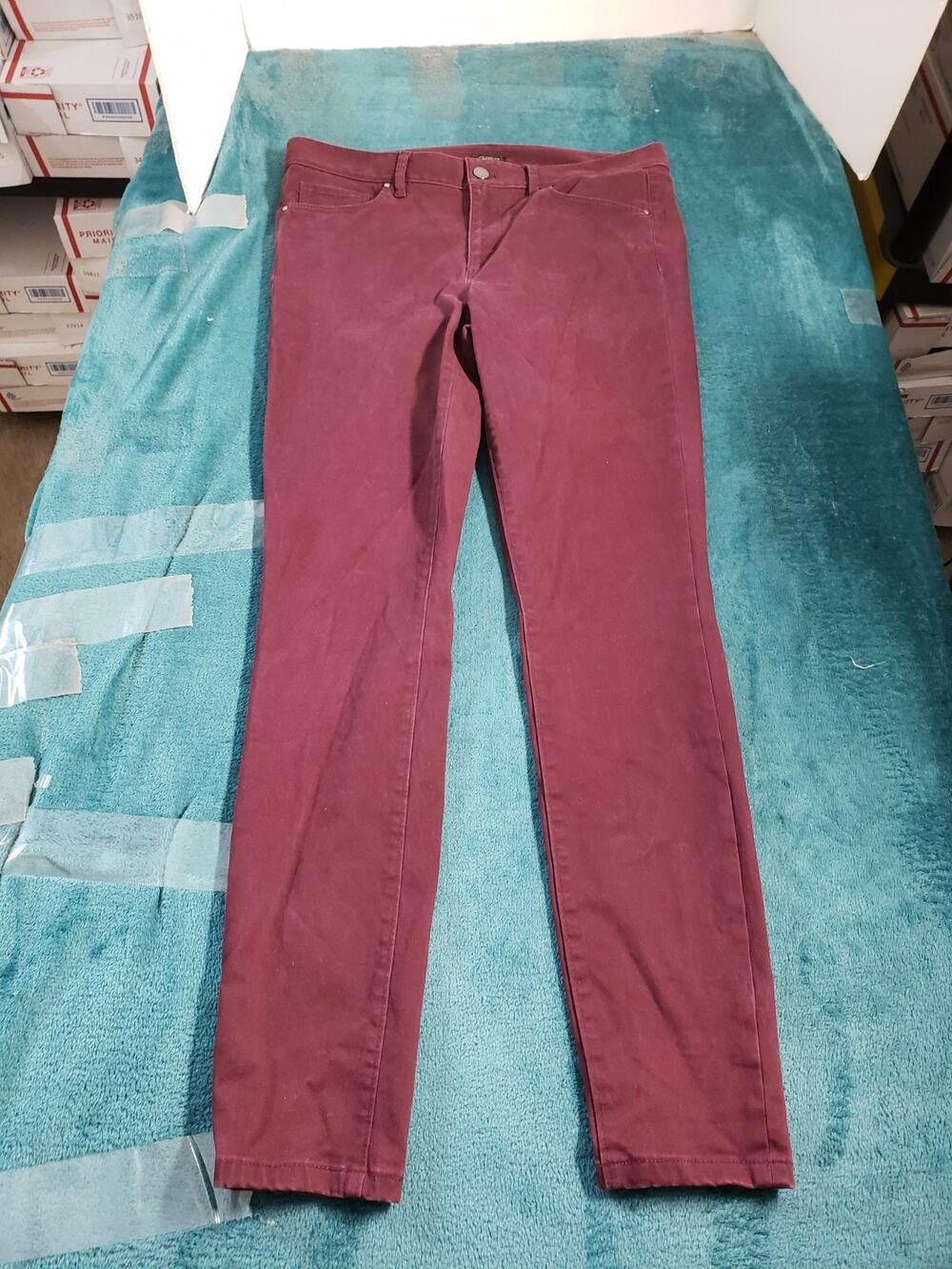 Ann Taylor Jeans Size 6 Womens Red Pants Ladies Denim Mid Rise Modern Skinny